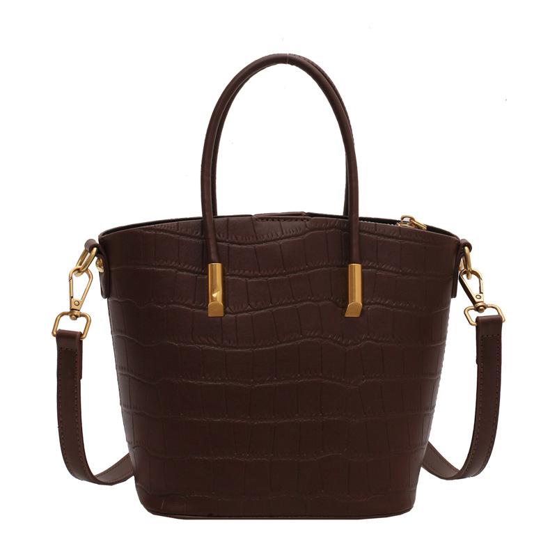 Handbag work small bag new trendy fashion retro versatile shoulder crossbody premium texture bucket bag