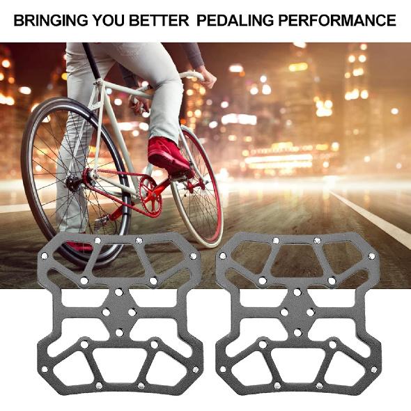 VGEBY1 1 Pair Bike Pedal Adapter, Aluminum Alloy Bike Clipless Clip-in Platform Pedal Adapters for