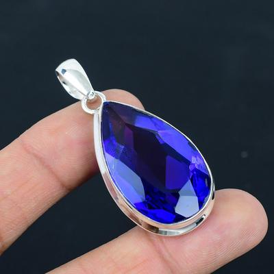 Natural Tanzanite Gemstone Pendant, 925 Sterling Silver, Pendant Jewelry, Handmade Silver Pendant Jewelry for Gift, Easter Gift