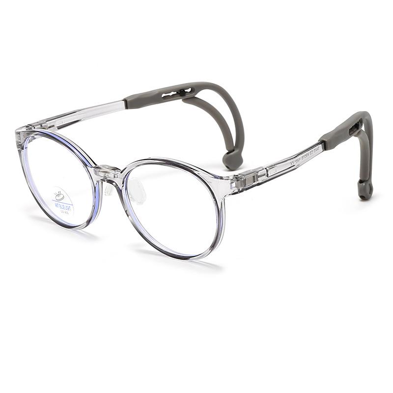 6-10 Kids Adjustable Optical Glasses Frame Boys Girls Round Silicone Anti-slip Customizable Myopia Hyperopia Glasses