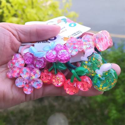 2ks Roztomilá hviezda Kvet Hrozno Kreslená princezná Pokrývky hlavy Detské gumičky do vlasov Pokrývka hlavy pre bábätká Deti Sponky do vlasov Laná pre dievčatá Príslušenstvo