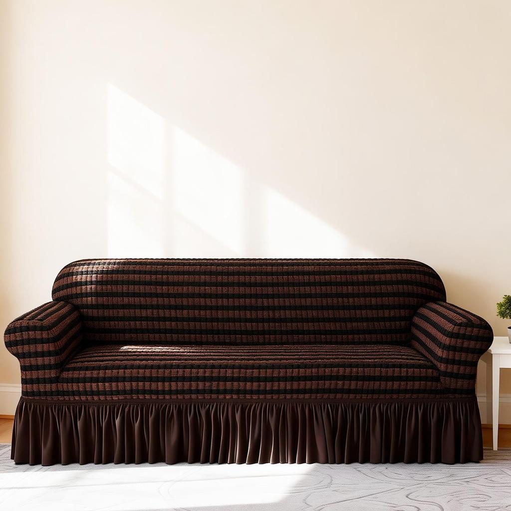 Marke Bird Koreanische Spitze Rüschen Bubble-Gaze Rutschfester Sofabezug, Vollständiger elastischer Wickel, Einfarbig, Koreanischer Stil.