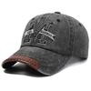 Cap Men's Ladies Outdoor Visor Washed Denim Distressed Letter M Embroidered Baseball Cap