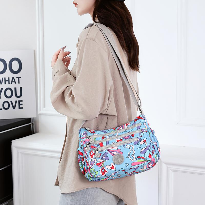 Women's Bag Printed Nylon Mother Bag Shoulder Bag Large Capacity Lightweight Crossbody Bag