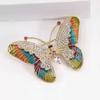 Fashion Luxury Colorful Rhinestone Butterfly Brooches for Women Insect Brooch Metal Pins Casual Party Office Suit Coat Jewelry