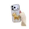 Epoxy rich horse is suitable for Apple 11PRO mobile phone case, golden pony iphone11PRO transparent protective case 11.
