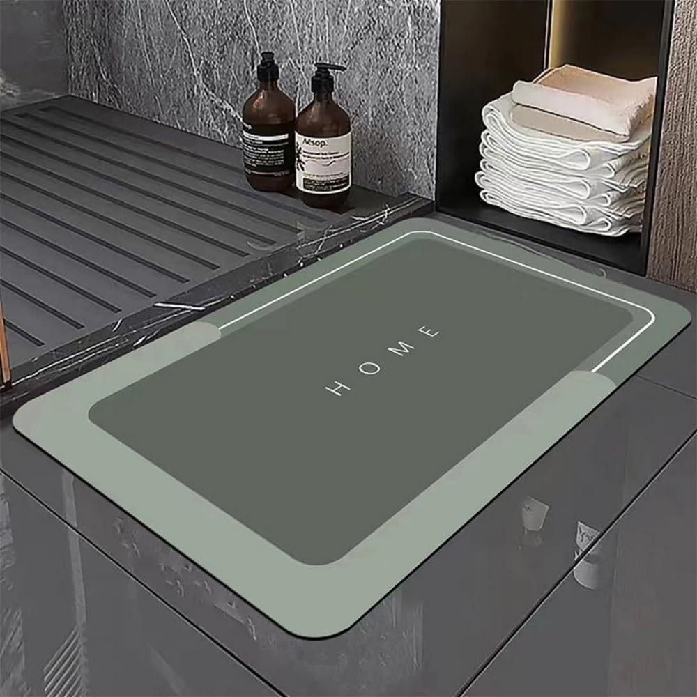 Simple Oval Square Diatom Mud Absorbent Foot Mat Bathroom Non-slip Mat Toilet Door Mat Quick Dry
