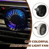 Car Mini Fan Car Cooling Fan USB Car Air Vent Clip Small Fan With Ambient Lighting 3 Speeds Adjustable Electric Powerful Fan