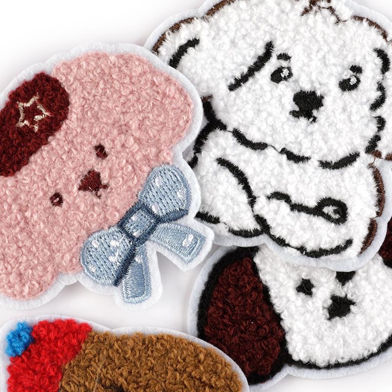 Embroidery Label Embroidery Sticker Chenille Patch Towel Embroidery Cartoon Animal Clothing Accessories Patch Cloth Sticker