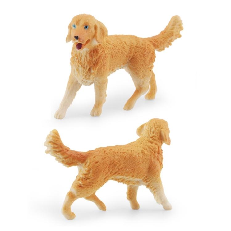 Dog Figurines Playset Hand Painted Plastic Dog Realistic Detailed Puppy Figures