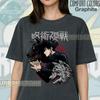 T-Shirt Anime Jujutsu Kaisen Megumi Fushiguro, Maglietta Grafica con Stampa di Lupo RZ