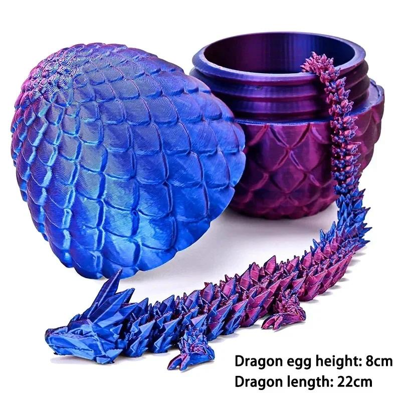 Creative Decompression Dragon Egg Chameleon Pendulum 3D Printing Complete Set of Gifts Colorful Set Toys Colorful Decoration