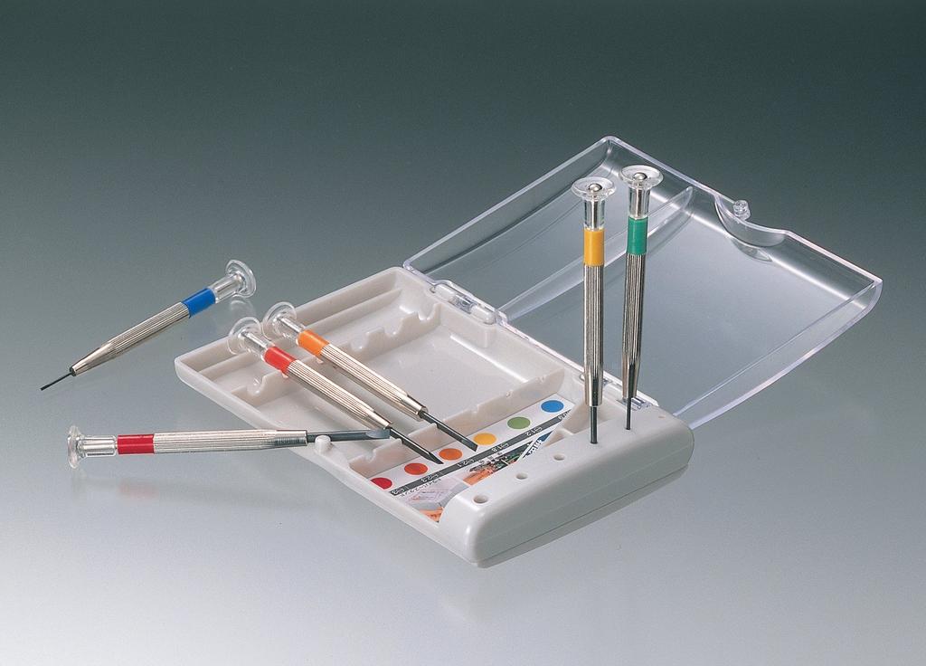 ANEX Precision with Set 800 Screwdriver, Phillips, Flathead, Case, 6-Piece (+00/+0/-0.9/-1.2/-1.8/-2.1) No.