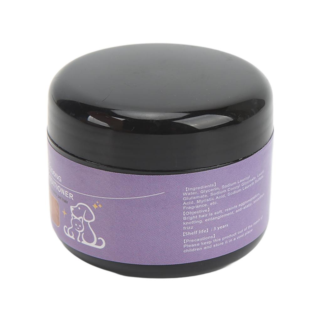Haustier-Haarspülung, multifunktionale, sanfte Hunde-Skim-Creme für Hunde und Katzen, flauschiges, geschmeidiges Haar, 50 ml