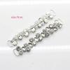 factory Outlet 2pcs 170mm* 20mm clear Crystal Rhinestone Bikini connector buckle reinforcement flat chain Metal chain Decorative