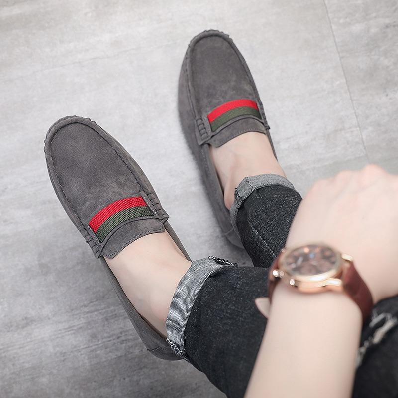 Doudou Shoes Men's Four-season Men's Casual Foot Cover and One Foot Pedal Leather Shoes Men