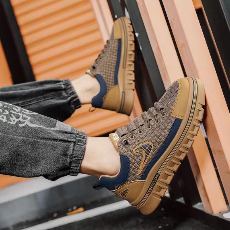 2025 New Men Casual Shoes Fashion Platform Lace-Up Sneakers Spring Autumn Non-Slip Male Vulcanized Footwear Zapatillas Hombres