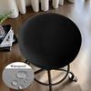 1PC Solid Color Elastic Waterproof Milk Silk Round Stool Cover Suitable For Round Stool Cover Anti Dirty Dining Stool Covers