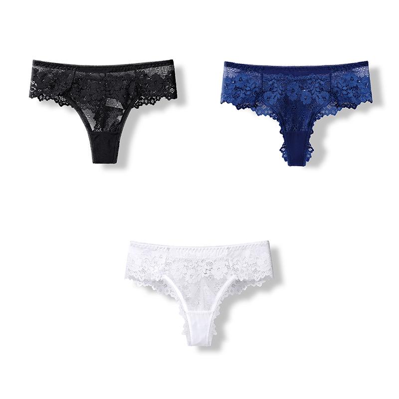 3 Pcs Sexy Panties For Woman Lingerie Lady G-string Lace Female Thongs Underwear Ladies Intimates Free Shipping