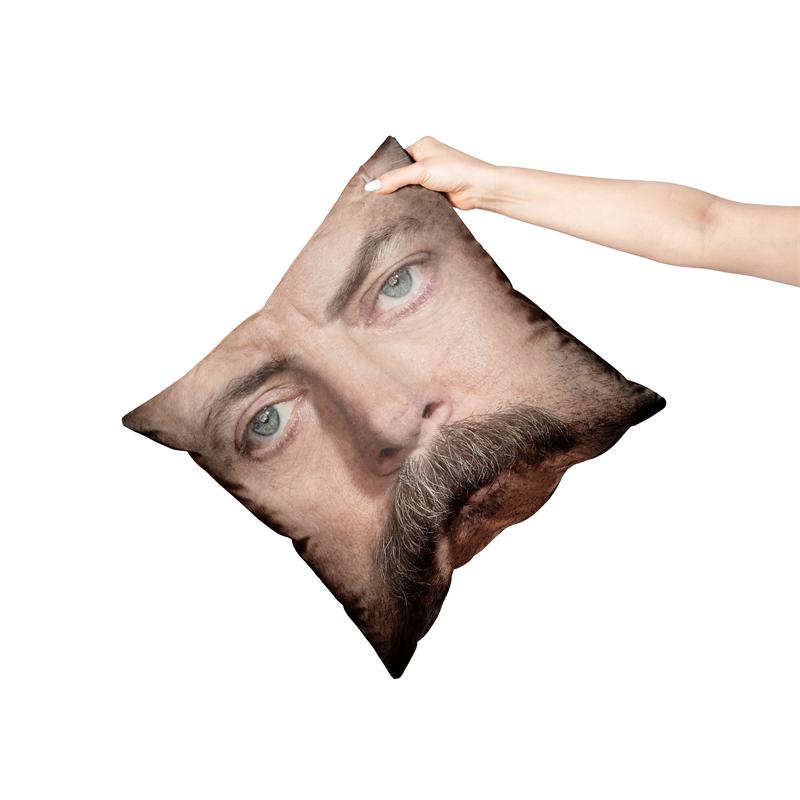 Aertemisi 18'' x 18'' Ron Swanson Nick Offerman Face Square Throw Pillow Cushion Covers Cases Pillowcases 45cm x 45cm
