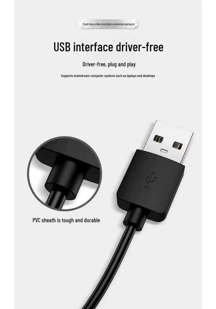 4K Ultra HD USB Webcam with Microphone for Online Classes & Live Streaming, Compatible with Desktop & Laptop.