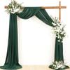 Dark Green Chiffon Wedding Arch Draping Fabric Sheer Curtains Drapery Ceremony Reception Backdrop Curtain Party Swag Christmas