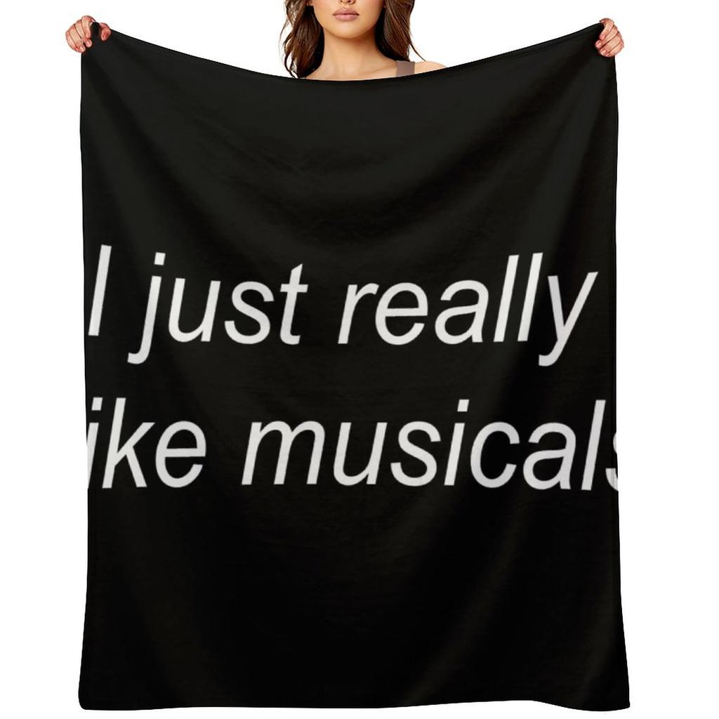 I just really like musicals Throw Blanket Baby Loose Kid'S Beach Blankets
