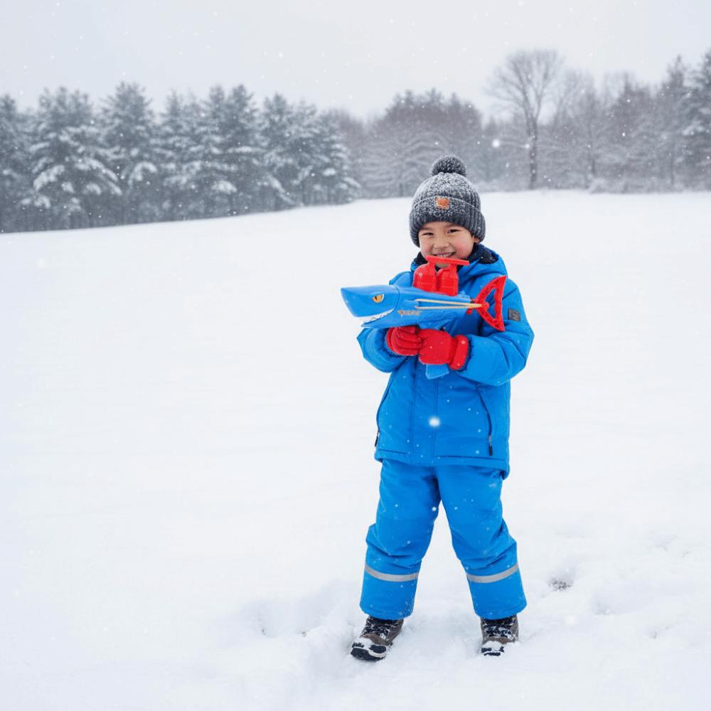 No Battery Snowball Launcher Creative Design Snowball Maker Shark Snowball Launcher  Kids Play