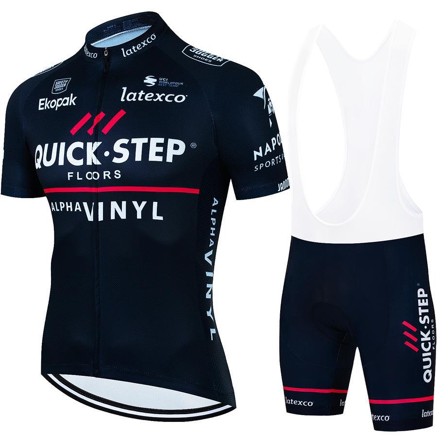 Summer New 2026 Summer Breathable Cycling Suit Set Quick Step Team Edition Cycling Suit Men's and Women's Short Sleeve Suit Strap Shorts Riding