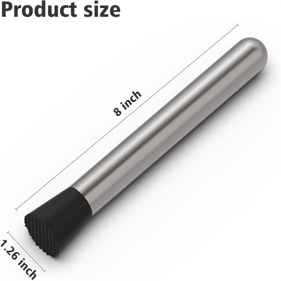 Stainless Steel Crushed Ice Hammer Multifunctional Popsicle Sticks Cocktail Swizzle Stick Fruit Lemon Muddle Pestle Bar Tools