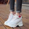 Fashion 11CM White Trendy Shoes Women High Top Sneakers Women Platform Ankle Boots Basket Femme Chaussures Femmes Height Increase Shoes