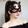 Croissant Demon Reaper Vampire Cosplay Halloween Ghost Mask Sexy Mesh MJ--