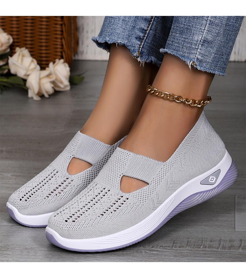 Women's Large-Size Breathable Mesh Shoes with Soft Soles for Comfort
