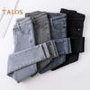 Jeans Invernali da Donna in Peluche a Vita Alta Foderati in Velluto Spesso Slim Fit Pantaloni a Sigaretta Chiusura con Bottone e Cerniera Tasche Pantaloni a Gamba Dritta per Strada e Festa