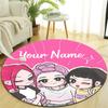Personalized K-KPop Demon Hunters Round Chair Office Rug - Perfect for Mat, Office Chair & More - Ideal Gift for Birthdays and Holidays