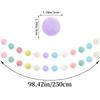 Pastel Pom Garland Hanging Easter Decorations Cute Rainbow Colorful Felt Ball Garland Baby Shower Birthday Party Supplies Favors