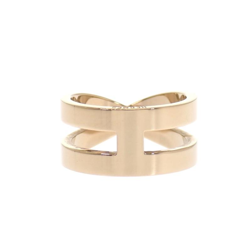 HERMES   Scarf Ring Gold Metal Women