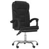 VidaXL Reclining Office Armchair, Swivel Chair with Adjustable Backrest and Footrest, Office Seat, Modern, Black 349697