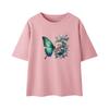 Floral Butterfly Heat Transfer Vinyl Sticker Iron On Patch for Fabric Thermal Transfer DIY Decal HTV for Bags Hats Kids Clothes