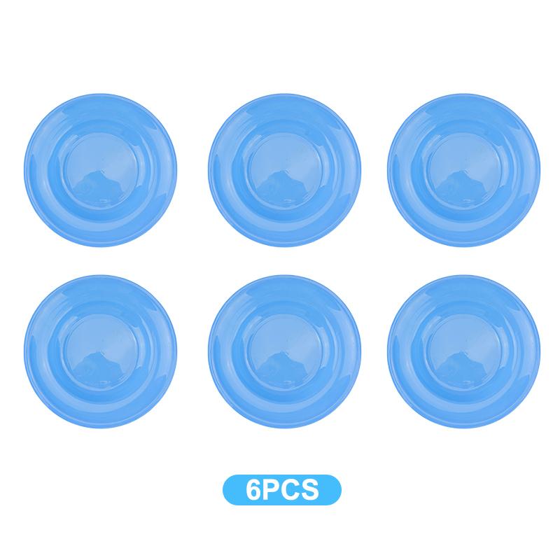 

6/9 Pcs Plastic Dinner Plate Dessert Plate Reusable Suitable For Picnic Kitchen Dishwasher Safe Dinner Plate For Home Parties 6Pcs синий