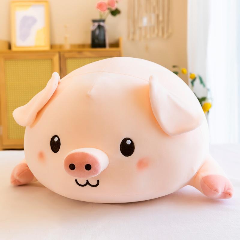 

Cute chubby piggy throw pillow plush toy pig doll children soothing doll rag doll birthday gift female 38cm（0.35kg）