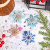 Snowflake Barrettes Studded Christmas Glitter Elegant Snowflake Hair Clip Christmas for Women, Snowflake