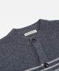 Frizmworks Wool Stripe Round Cardigan _ Charcoal
