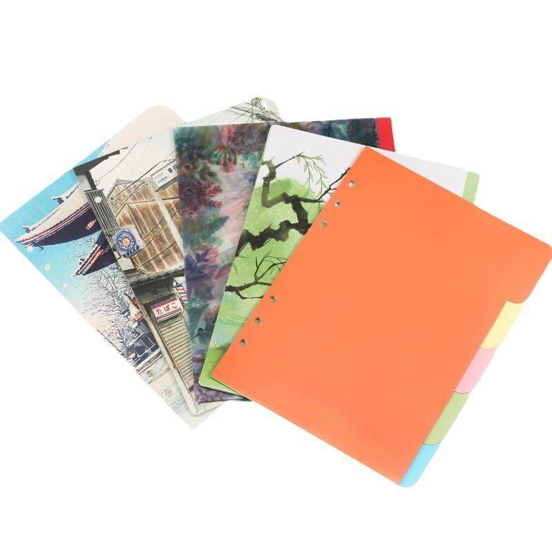 A5/A6 B5 Notebook Loose-Leaf Refills: 6-Hole & 9-Hole Color Paper Dividers for Planner Index