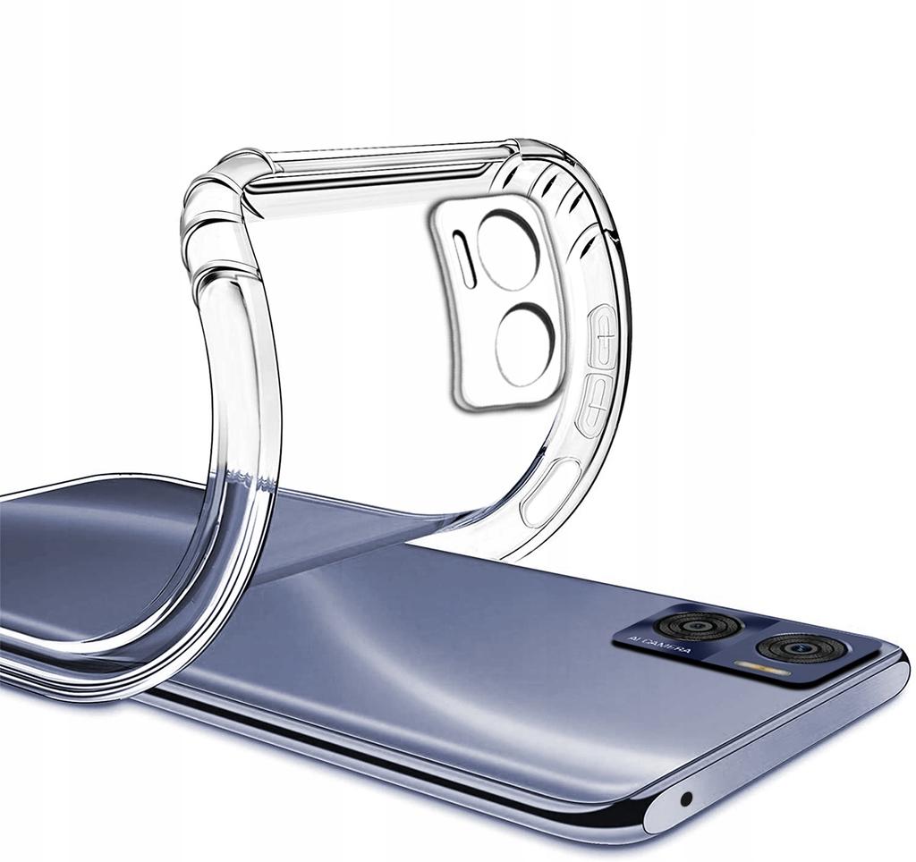 Case for Motorola Moto E22 E22i ANTI-SHOCK COLOURLESS TRANSPARENT + Glass