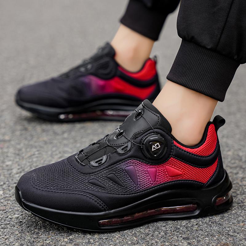 Herren Gepolsterte Stoßdämpfende Laufschuhe Jugend Rutschfest Abriebfest Reise Sport Herbst Schnallenschuhe