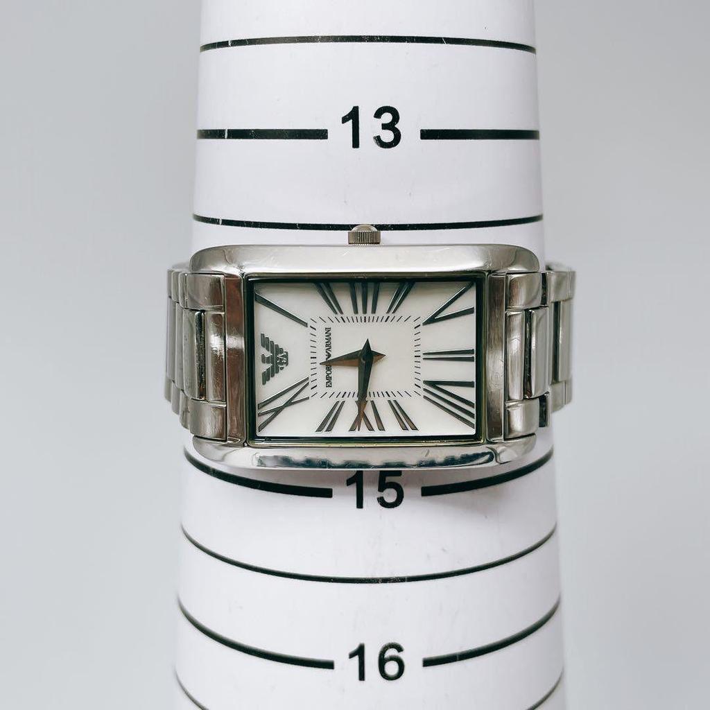 Used New battery/operating EMPORIO ARMANI watch quartz vintage Emporio Armani square quartz analog