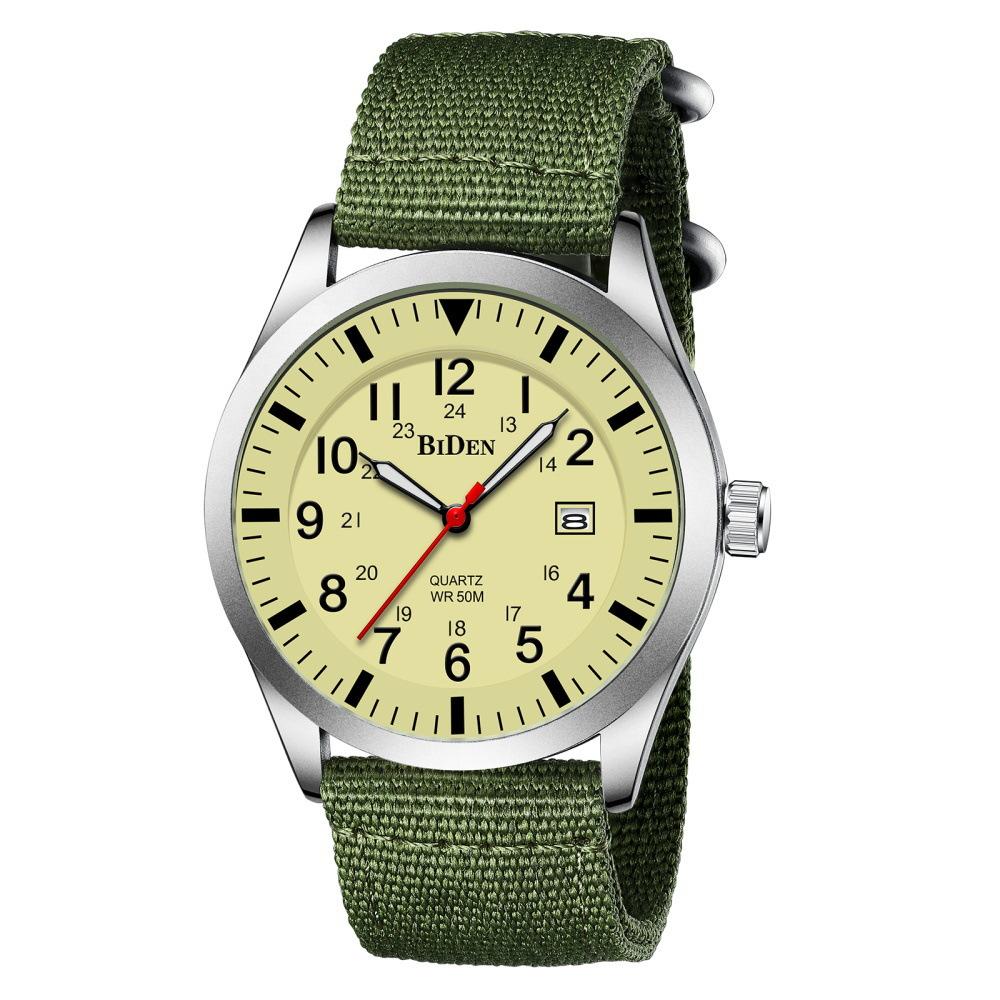 Biden Military Outdoor Sports Men S Watch Nylon With Quartz Watch