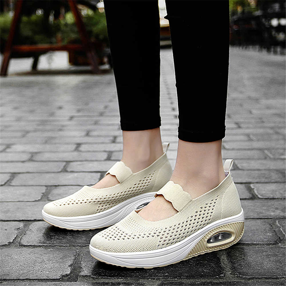 Fashion Number 38 Wegde Beige Tennis Woman Casual White Flat Shoes Sneakers Red Black Sports Low Cost Sports-leisure Sapateni