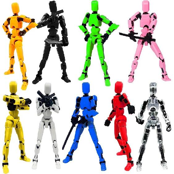 (Assembly Completed) Titan13 Action Figure Set,Upgrade Lucky Robot 13 Action Figure,3D Printed Multi-Jointed Movable,Nova 13 Action Figure for